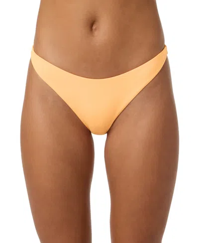 O'neill Women's Saltwater Flamenco Solid Cheeky Coverage Swim Bottoms In Yellow