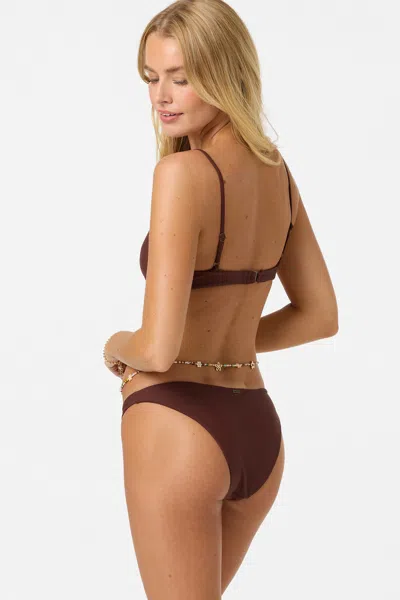 O'neill Women's Saltwater Solids Flamenco Cheeky Bottoms In Brown
