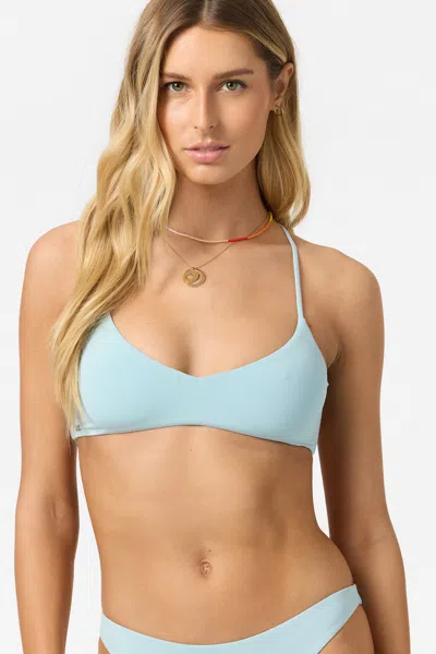 O'neill Women's Saltwater Solids Huntington Bralette Bikini Top In Blue