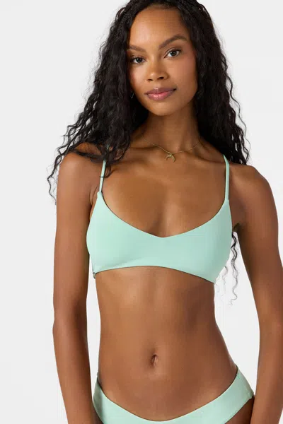 O'neill Women's Saltwater Solids Huntington Bralette Bikini Top In Opal