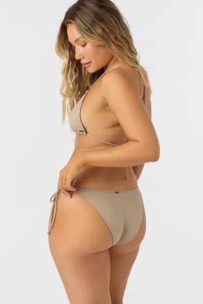 O'neill Women's Saltwater Solids Maracas Tie Side Bottoms In Gray
