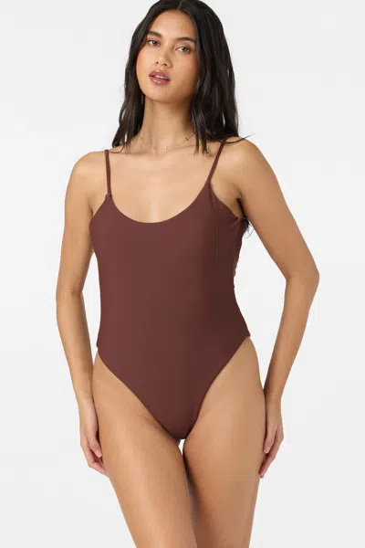 O'neill Women's Saltwater Solids Marine One-piece In Brown
