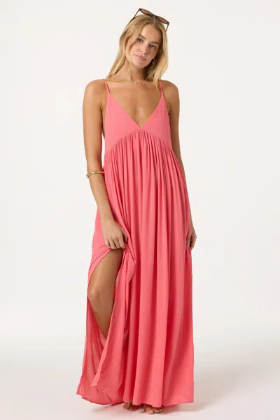 O'neill Women's Saltwater Solids Mel Maxi Dress In Pink