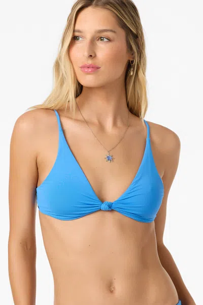 O'neill Saltwater Solids Pismo Bikini Top In Blue