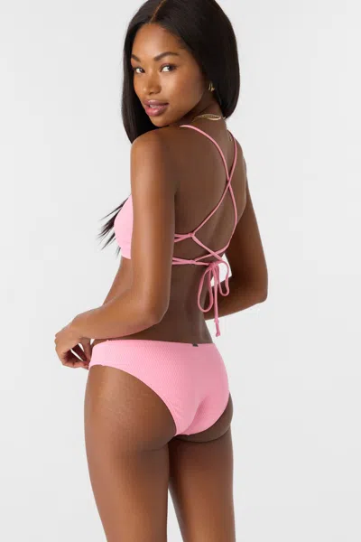 O'neill Women's Saltwater Solids Rib Blue Lagoon Full Bottoms In Pink