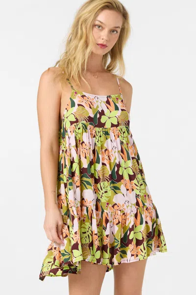 O'neill Women's Saltwater Solids Rilee Printed Mini Cover-up In Brown