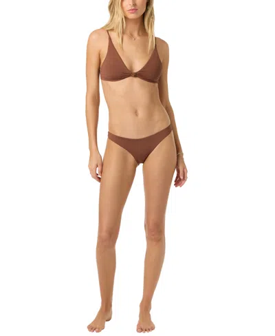O'neill Women's Saltwater Solids Rockley Bikini Bottom In Brown