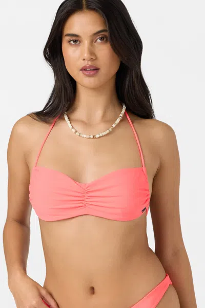 O'neill Women's Saltwater Solids Tidal Bralette Bikini Top In Brown