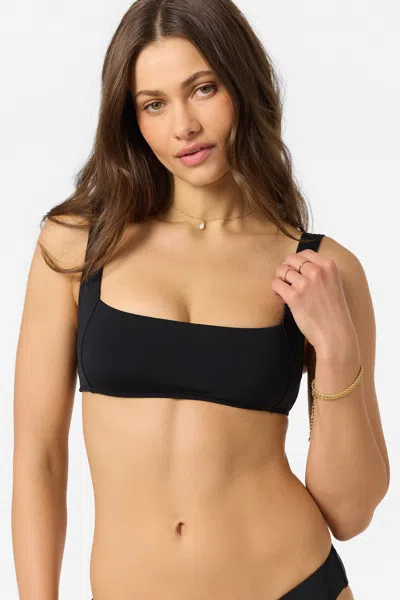 O'neill Women's Saltwater Solids Westwater Tank Bikini Top In Black