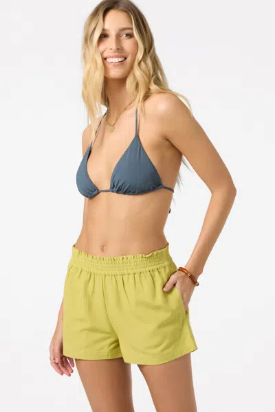 O'neill Women's Sanders Beach Shorts In Golden Green