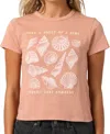 O'neill Women's Seashell Sands Screen Printed T-shirt In Pink