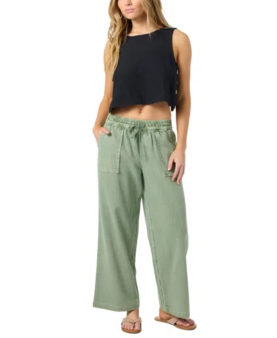 O'neill Women's Sevie Patch Pocket Woven Pull-on Pants In Green