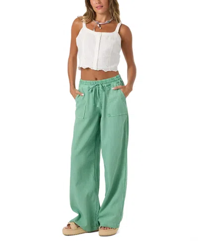 O'neill Women's Sevie Patch Pocket Woven Pull-on Pants In Green
