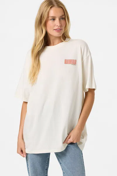 O'neill Women's Shaka Hawaii Oversized T-shirt In White