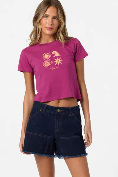 O'neill Women's Shell Star Fitted T-shirt In Pink