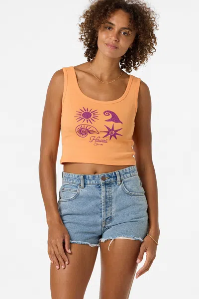 O'neill Women's Shell Star Hawaii Scoopneck Tank Top In Orange