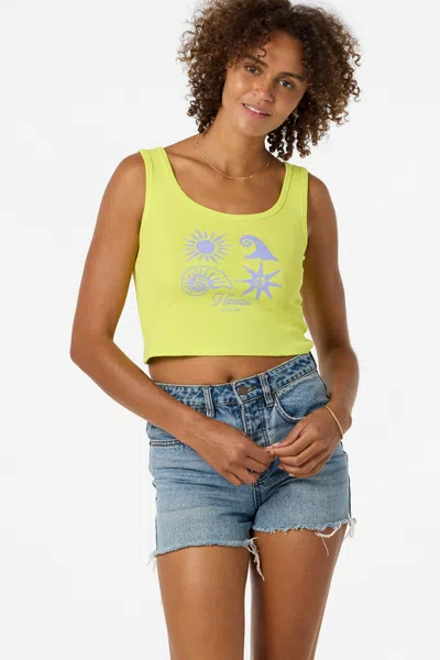 O'neill Women's Shell Star Hawaii Scoopneck Tank Top In Yellow