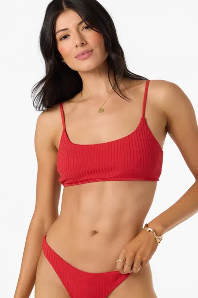 O'neill Women's Shorebreak Rib Surfside Bralette Bikini Top In Brown