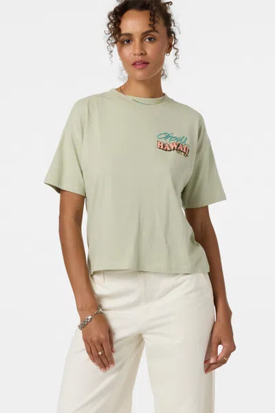 O'neill Women's Snack Time Hawaii Oversized T-shirt In Green