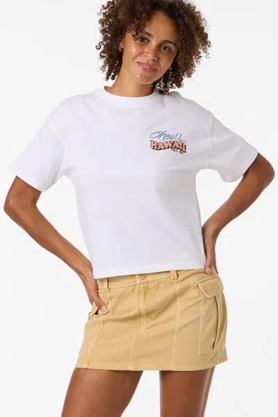 O'neill Women's Snack Time Hawaii Oversized T-shirt In White