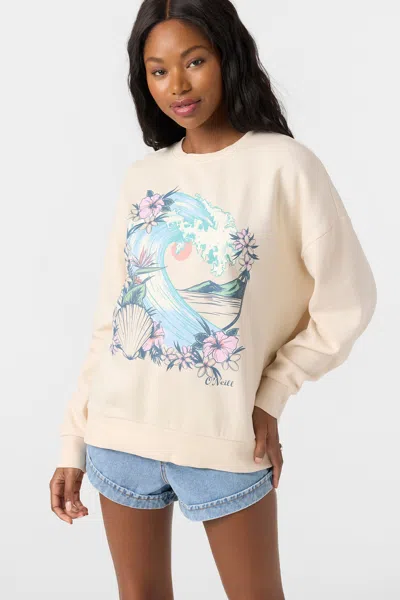 O'neill Solis Fleece Graphic Sweatshirt In Nude