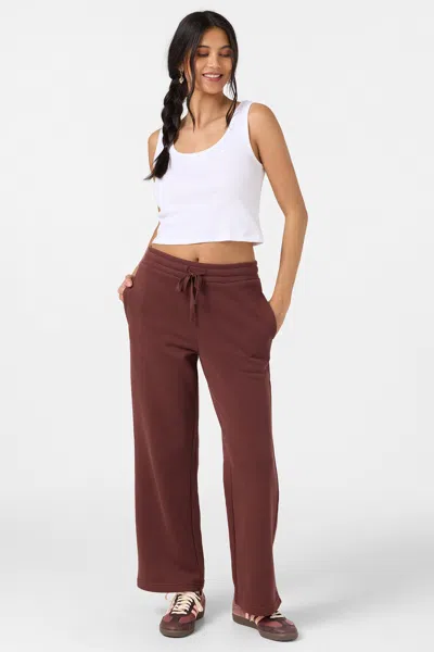 O'neill Women's Straight Leg Fleece Sweatpants In Chocolate