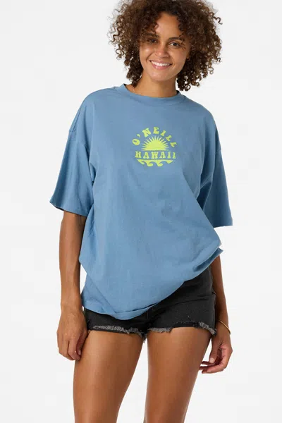 O'neill Women's Strato Hawaii Oversized T-shirt In Blue