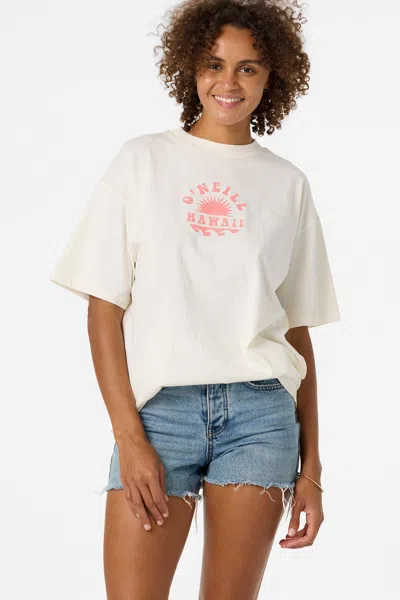 O'neill Women's Strato Hawaii Oversized T-shirt In White