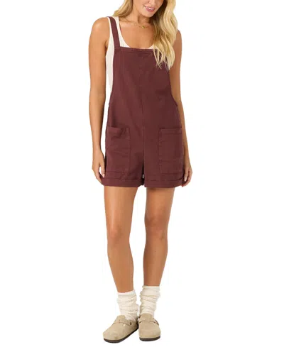 O'neill Women's Summerlin Adjustable Strap Romper In Brown