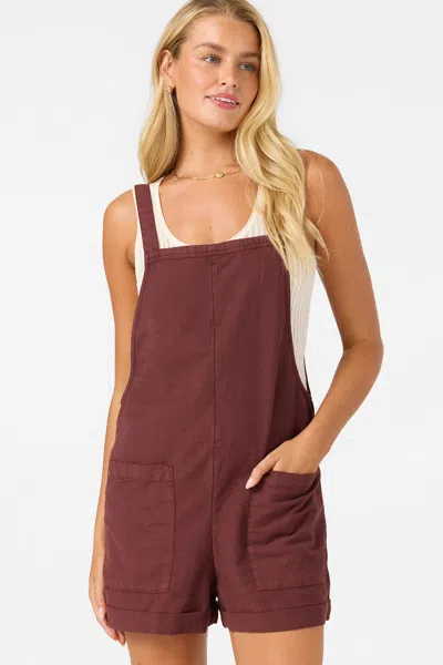 O'neill Women's Summerlin Romper In Brown