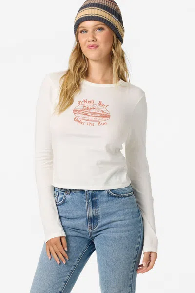 O'neill Women's Sunny Coast Long Sleeve T-shirt In White