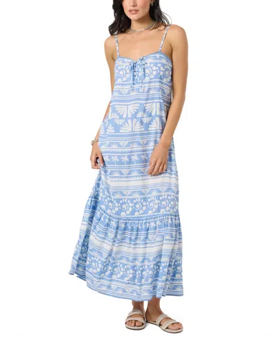 O'neill Tasmin Abstract Print Maxi Dress In Blue