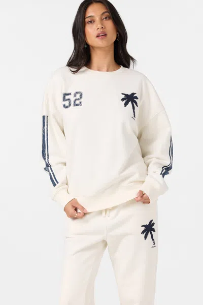 O'neill Women's Team Oversized Crew Neck Fleece In White
