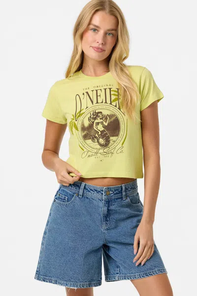 O'neill Women's The Original Fitted T-shirt In Yellow