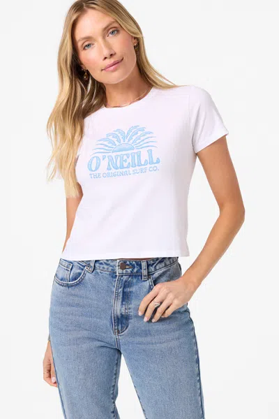 O'neill Women's Throne Fitted T-shirt In White