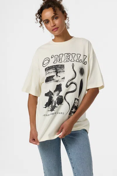 O'neill Women's Tropic Meltdown Oversized T-shirt In White