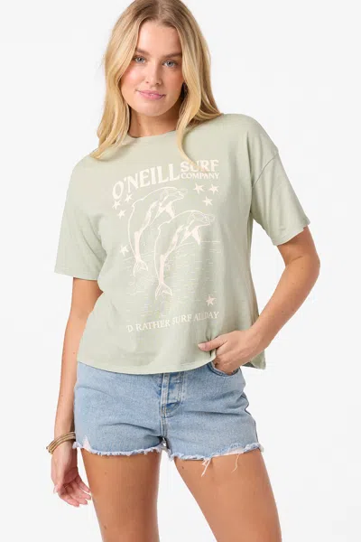 O'neill Twinning Cotton Graphic T-shirt In Green