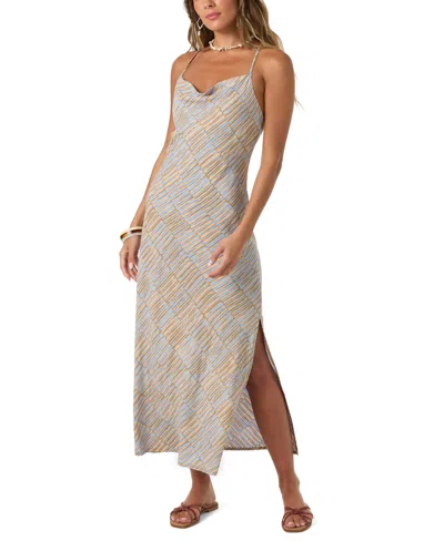 O'neill Holly Stripe Maxi Dress In Brown