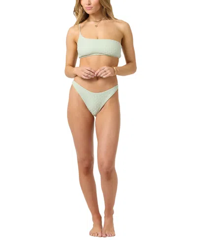 O'neill Women's Willow Weave Seal Beach One-shoulder Swim Top In White