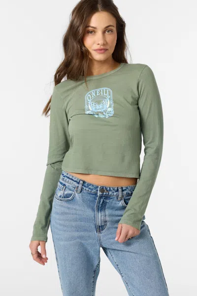 O'neill Women's Wings Long Sleeve T-shirt In Green