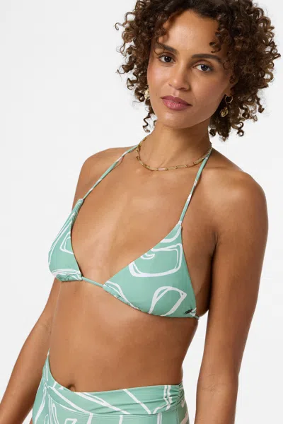 O'neill Women's Ziggy Geo Venice Triangle Bikini Top In Blue