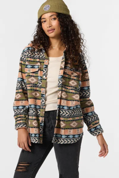 O'neill Zuma Print Superfleece Shirt Jacket In Multi