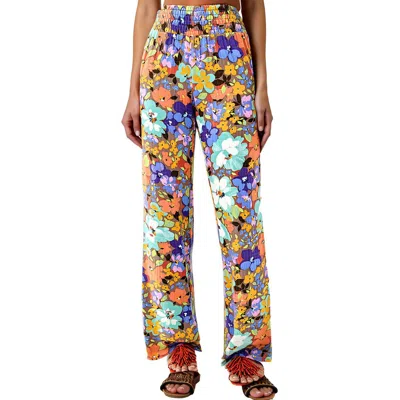O'neill Womens Floral Print Viscose Wide Leg Pants