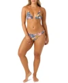 O'neill Women's Mila Floral Venice Reversible Bikini Top In Pink