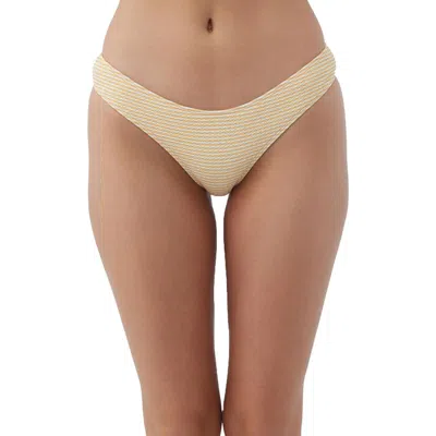 O'neill Womens Striped Cheeky Swim Bottom Separates In Pink