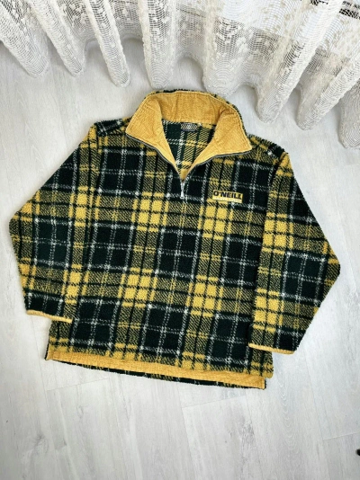 Pre-owned Oneill X Surf Style O'neill Vintage Fleece Sherpa Santa Cruz Teddy 90's Y2k Surf In Yellow