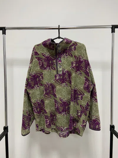 Pre-owned Oneill X Vintage Oneill Sweatshirt 1/3 Vintage Overprint Y2k In Purple/green