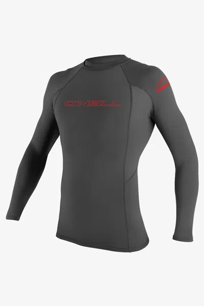 O'neill Youth Basic Skins 50+ Long Sleeves Rash Guard In Gray