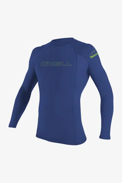 O'neill Youth Basic Skins 50+ Long Sleeves Rash Guard In Pink
