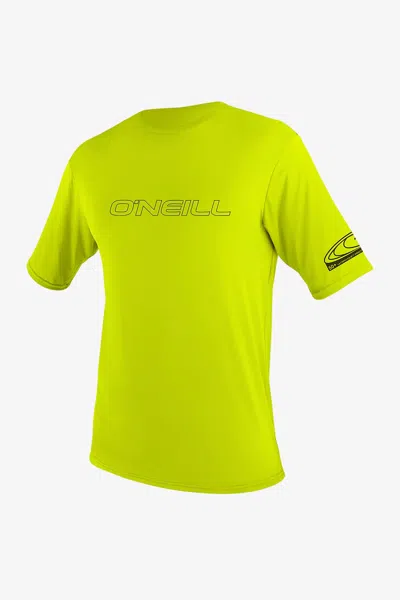 O'neill Youth Basic Skins Upf 50+ Short Sleeves Sun Shirt In Green